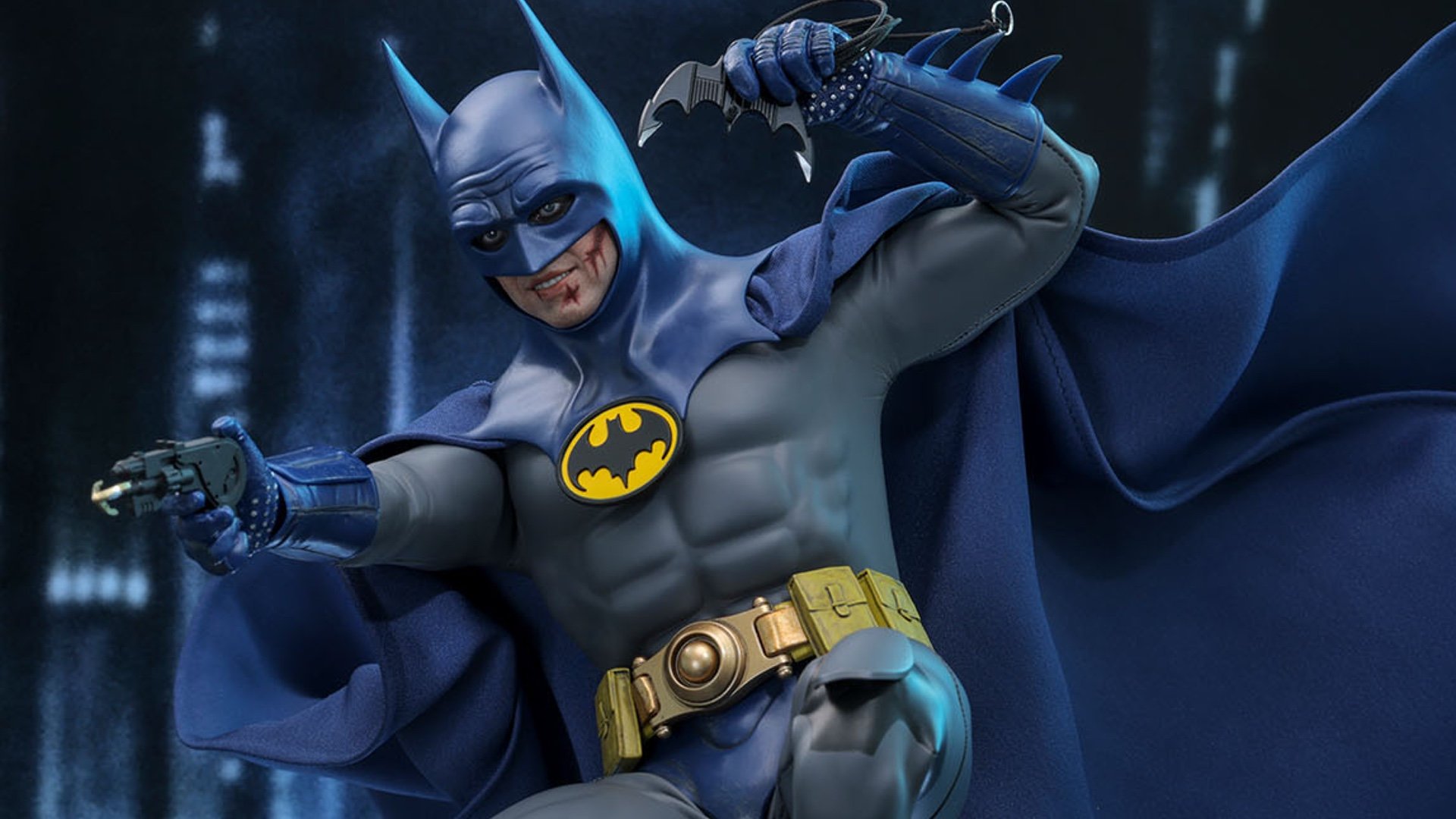 Hot Toys Unveils a Goofy and Awesome Blue and Grey Batman Figure
